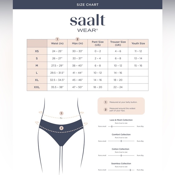 Saalt Cotton Brief Red Hibiscus - Picture 4 of 5